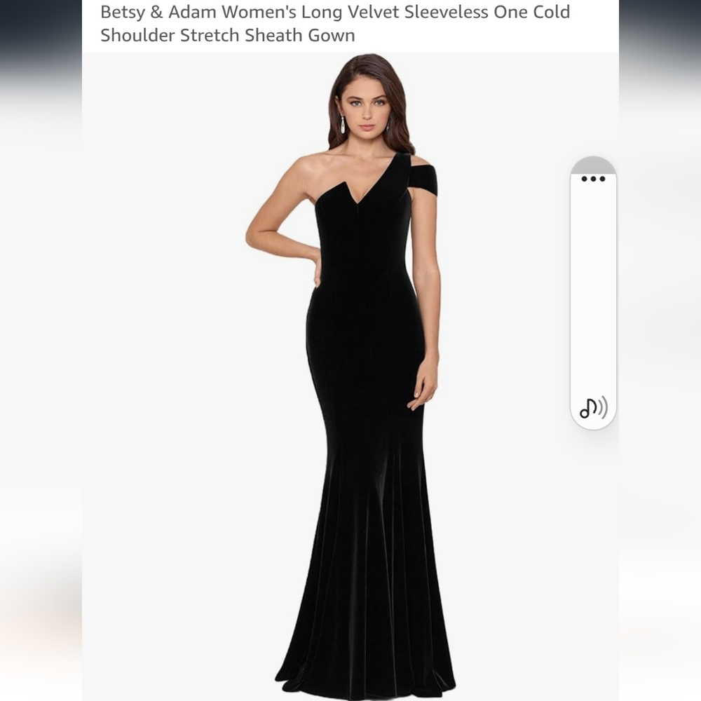 Womens Formal Betsy And Adam Velvet Maxi Gowns Dress Off Shoulder